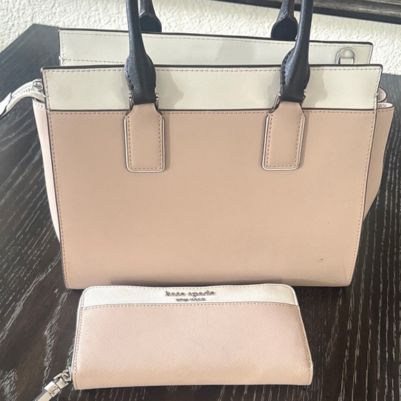 Kate Spade Blush and Cream Satchel with Wallet - Picture 2 of 12